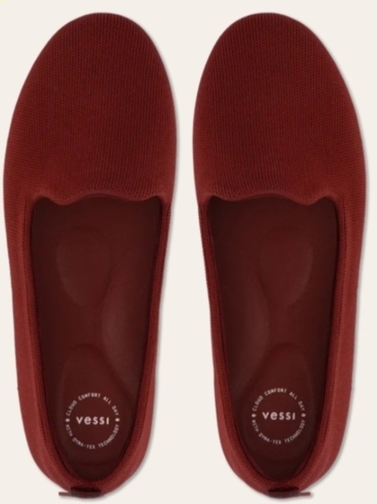 Vessi Shoes - Vessi Women's Slip-On Flats in Brick Red